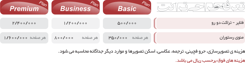 jtrac تعرفه طراحی تراکت